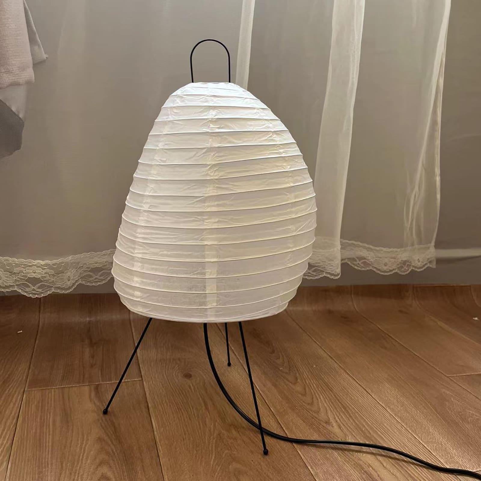 Papiertischlampe – Minimalistische Lampe im Washi-Stil für die Leseecke