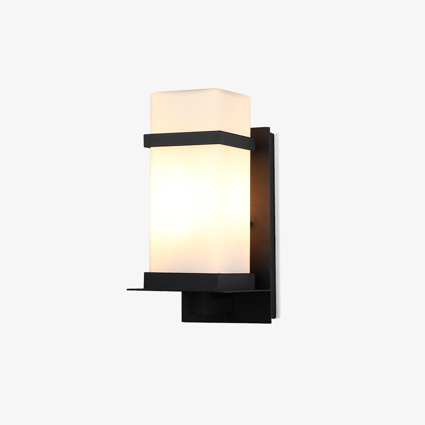 Outdoor Wall Light - Modern Metal Lamp with Glass Shade for Garden