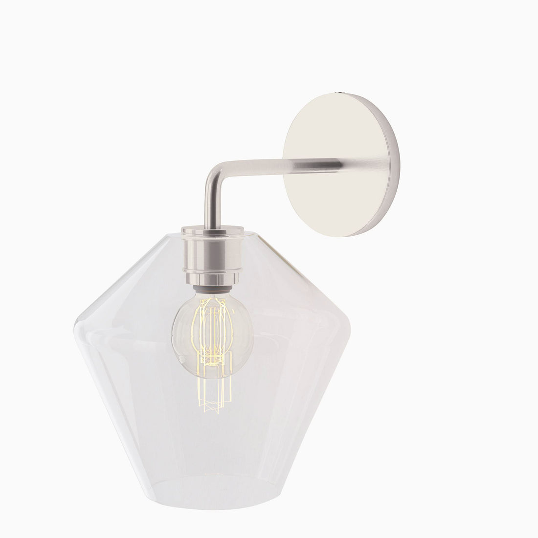 Merin Sculptural Milk Glass Geometric Wall Lamp