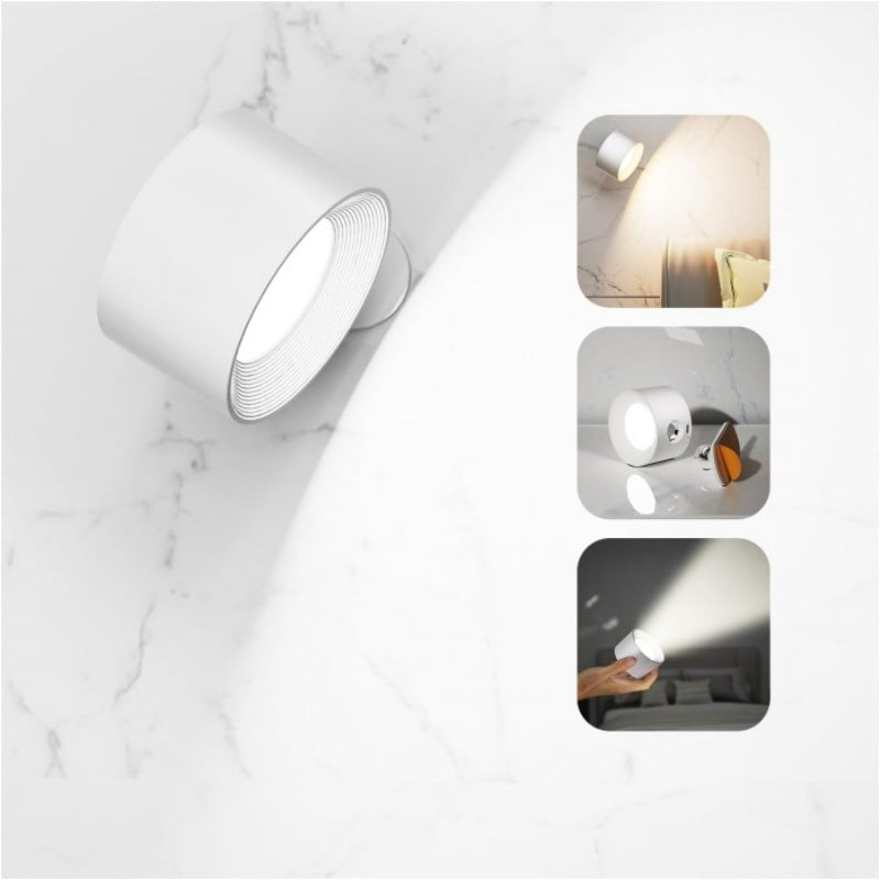 Drehbare industrielle Wandlampe mit USB-Ladefunktion