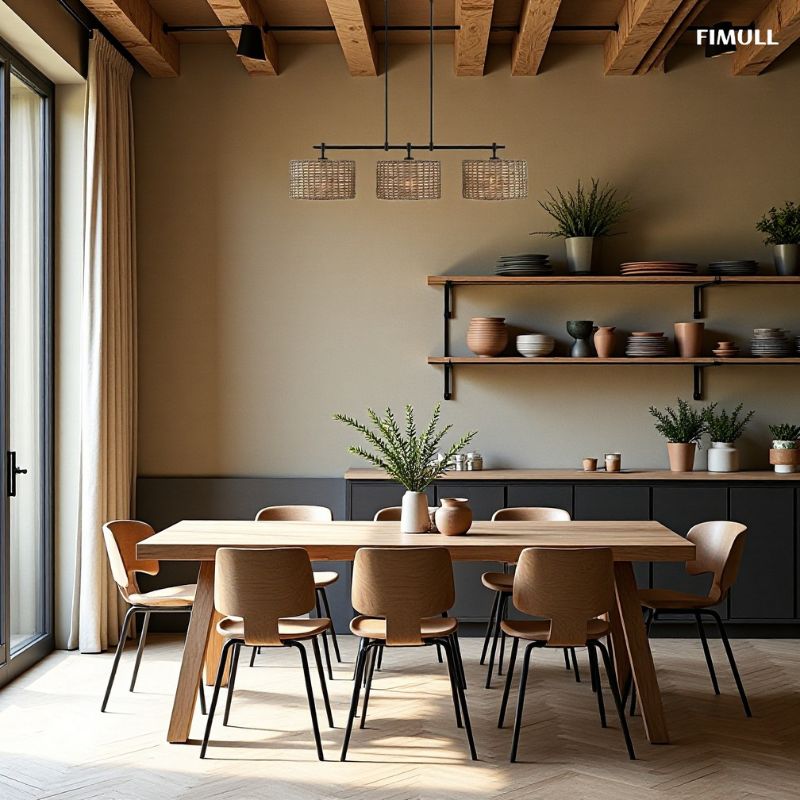 3 Light Handwoven Drum Farmhouse Pendant Light