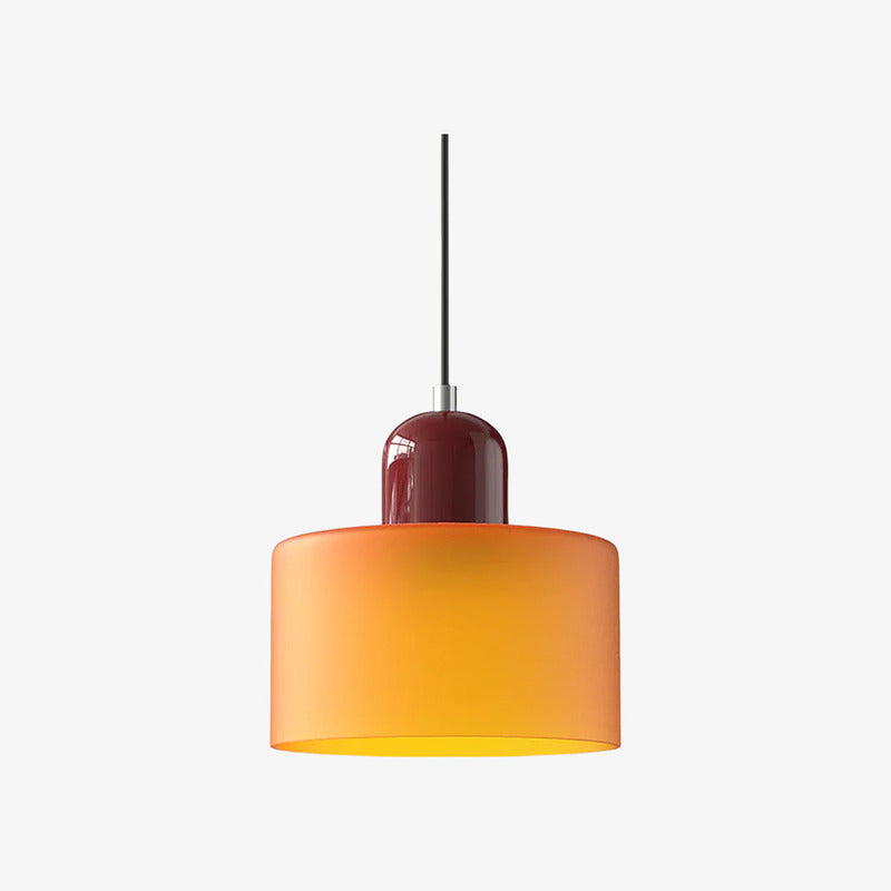 Creative Morandi Cylindrical Glass Pendant – Modern Dining Room