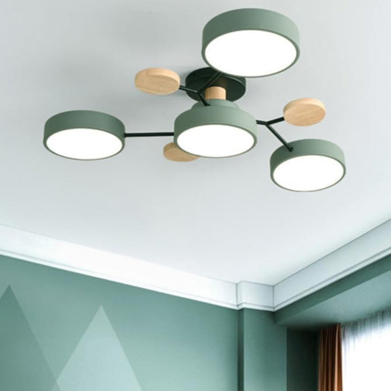 Morandi Disc Branch Multihead Ceiling Light