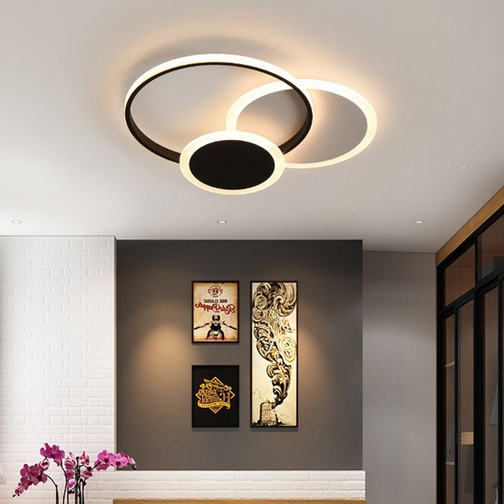 LED Flush Mount Ceiling Lamp - Elegant Acrylic Bedroom Light Fixture