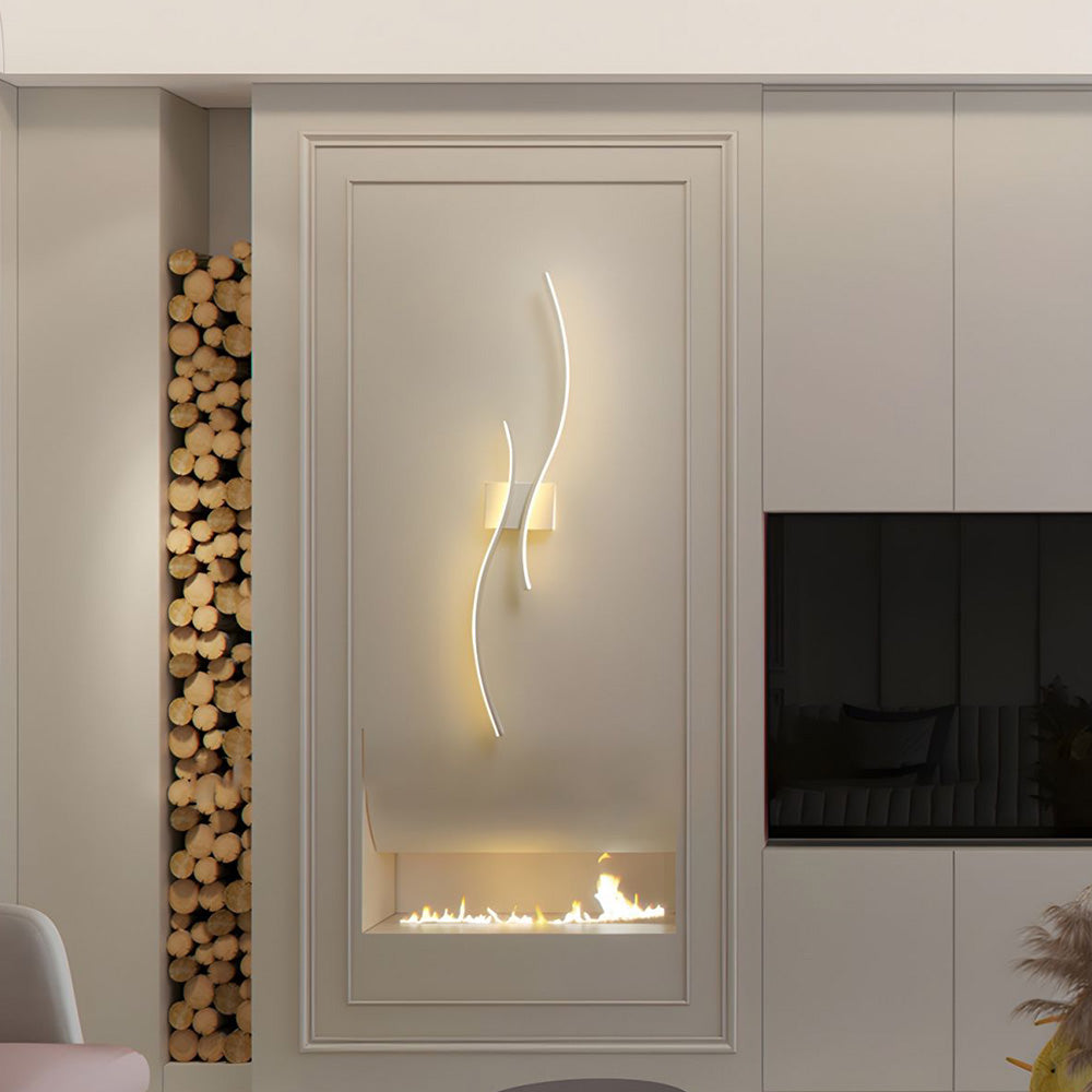 Curve LED Wall Light - Modern Acrylic Dimmable Design for Living Room