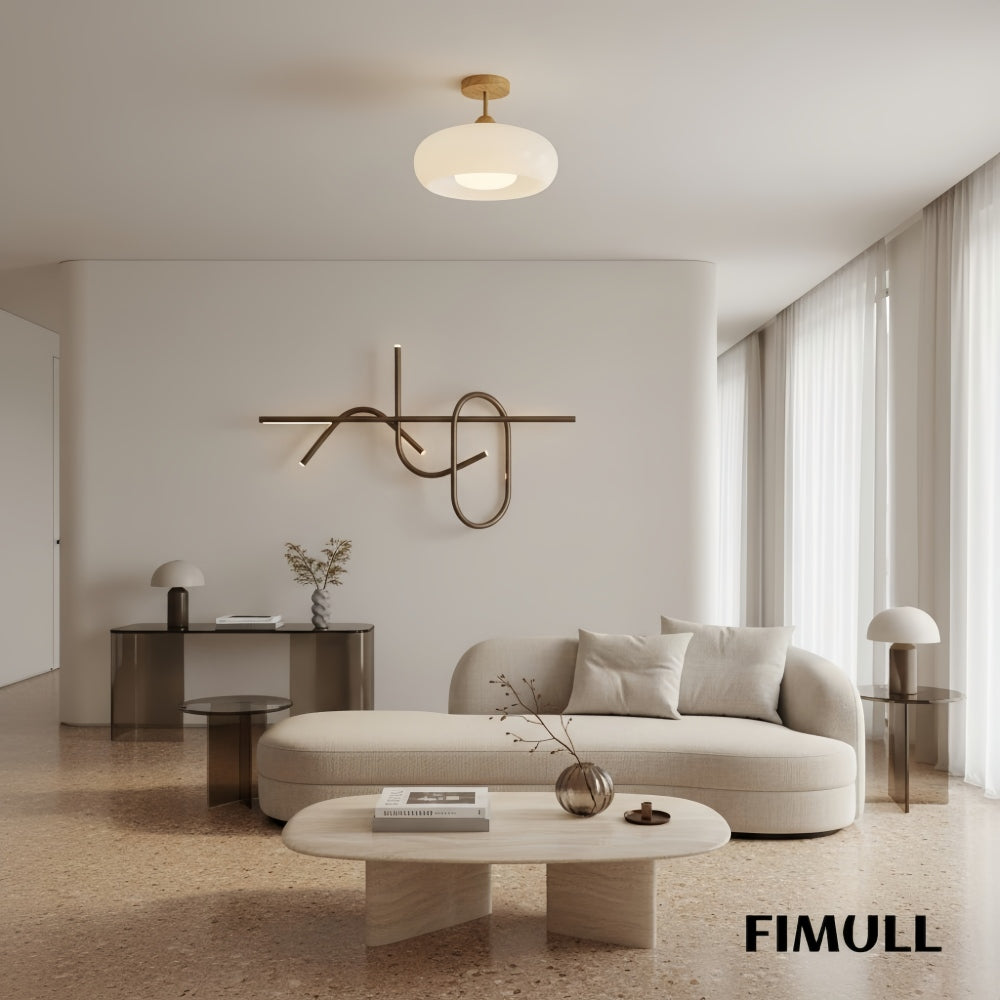 Bauhaus Disc Ceiling Lamp with Sculptural Silhouette for Interiors