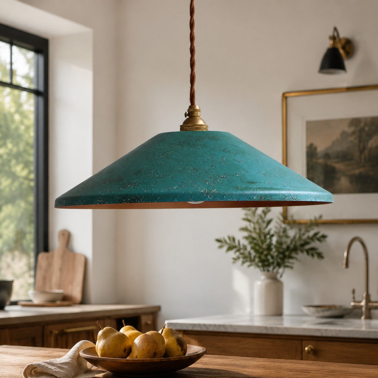 Hand-Rusted Nordic Farmhouse Pendant Light Fixture