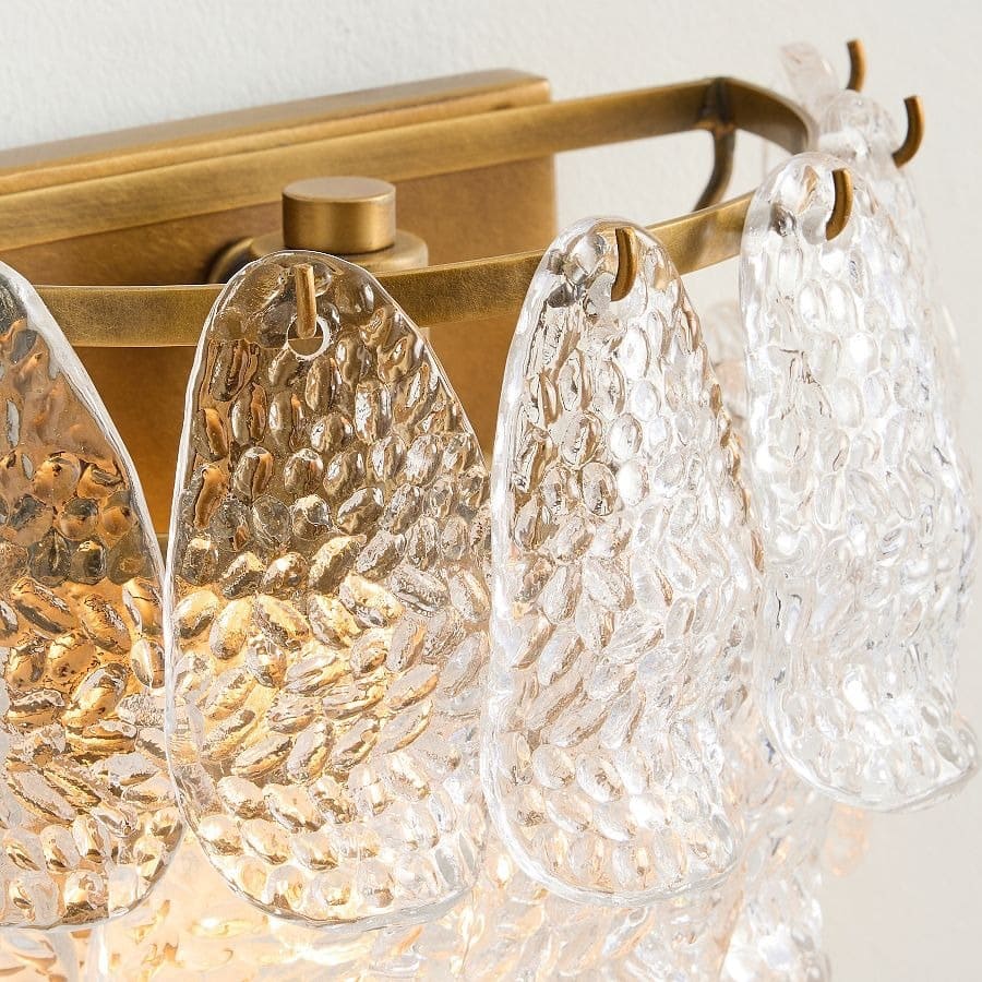 Lumvey Tiered Glass Sconce — Art Deco Wall Light for Bathroom and Hallway