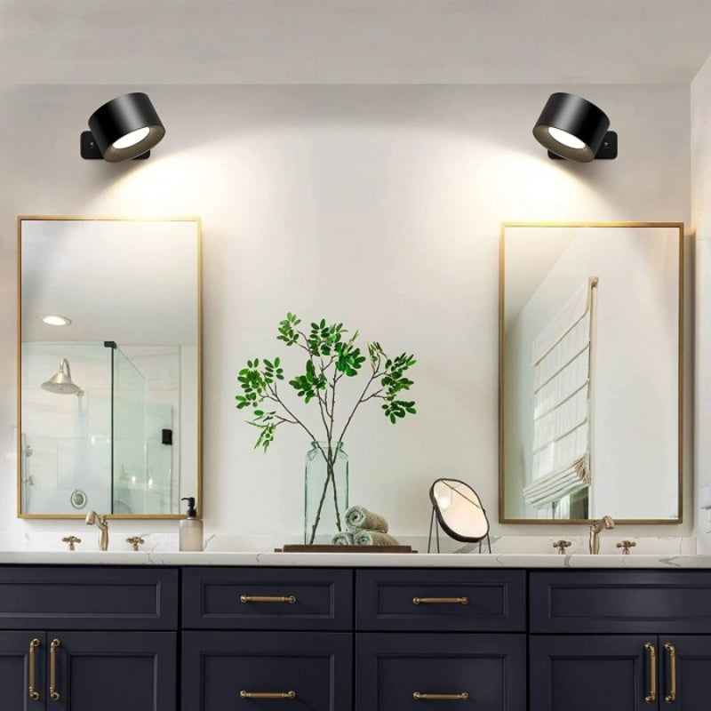 Drehbare industrielle Wandlampe mit USB-Ladefunktion