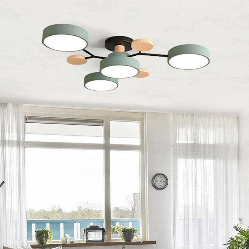 Morandi Disc Branch Multihead Ceiling Light