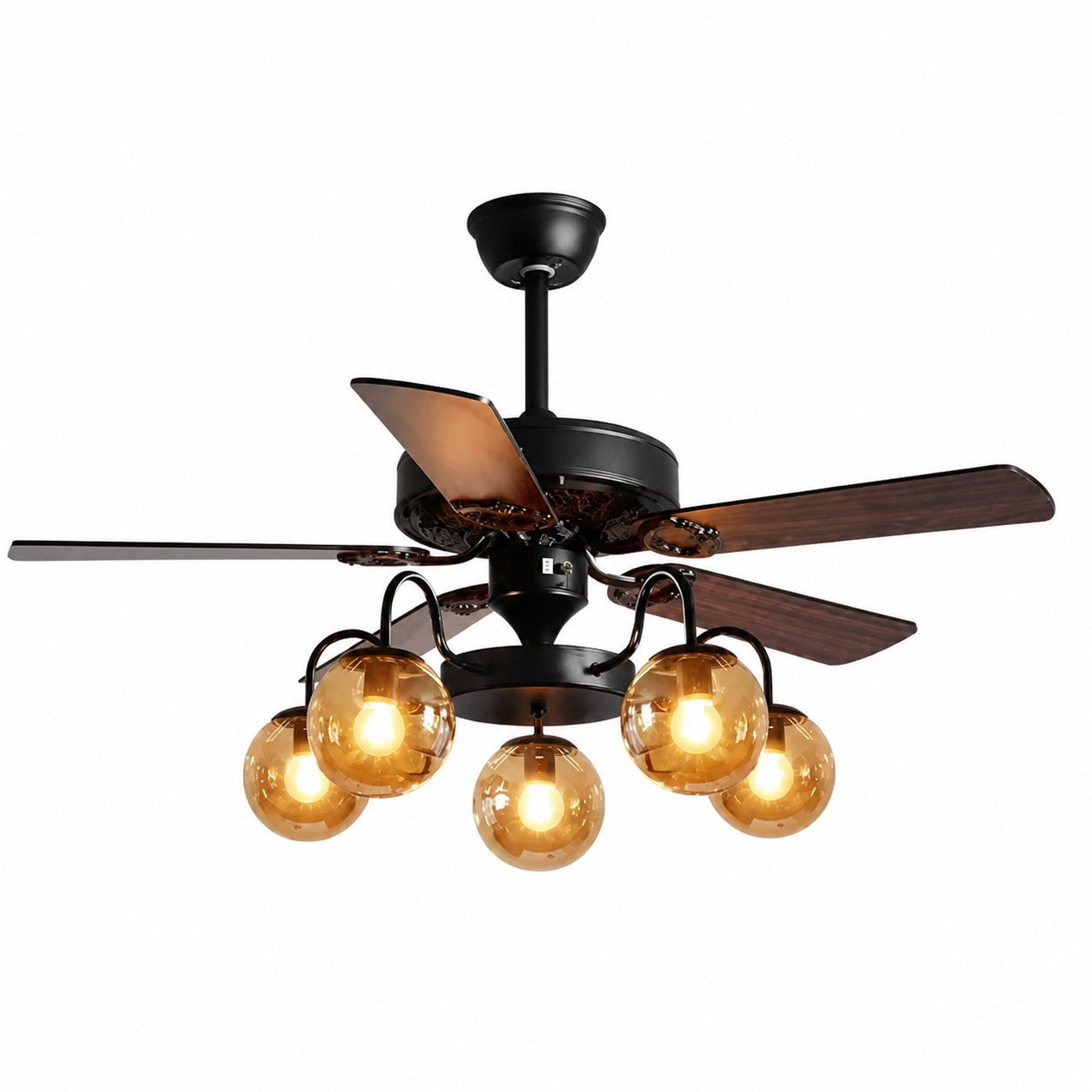 Rustikaler Deckenventilator mit Licht