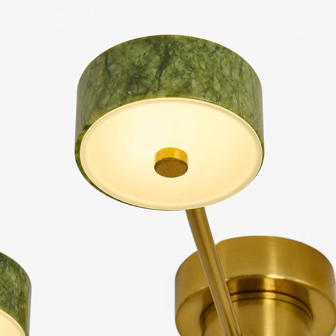 Green Jade Radial Semi-Flush Ceiling Light