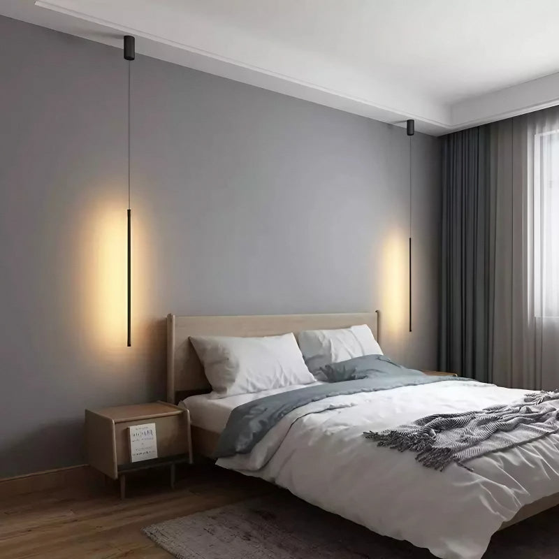 Schwarze lineare industrielle LED-Streifen-Pendelleuchte