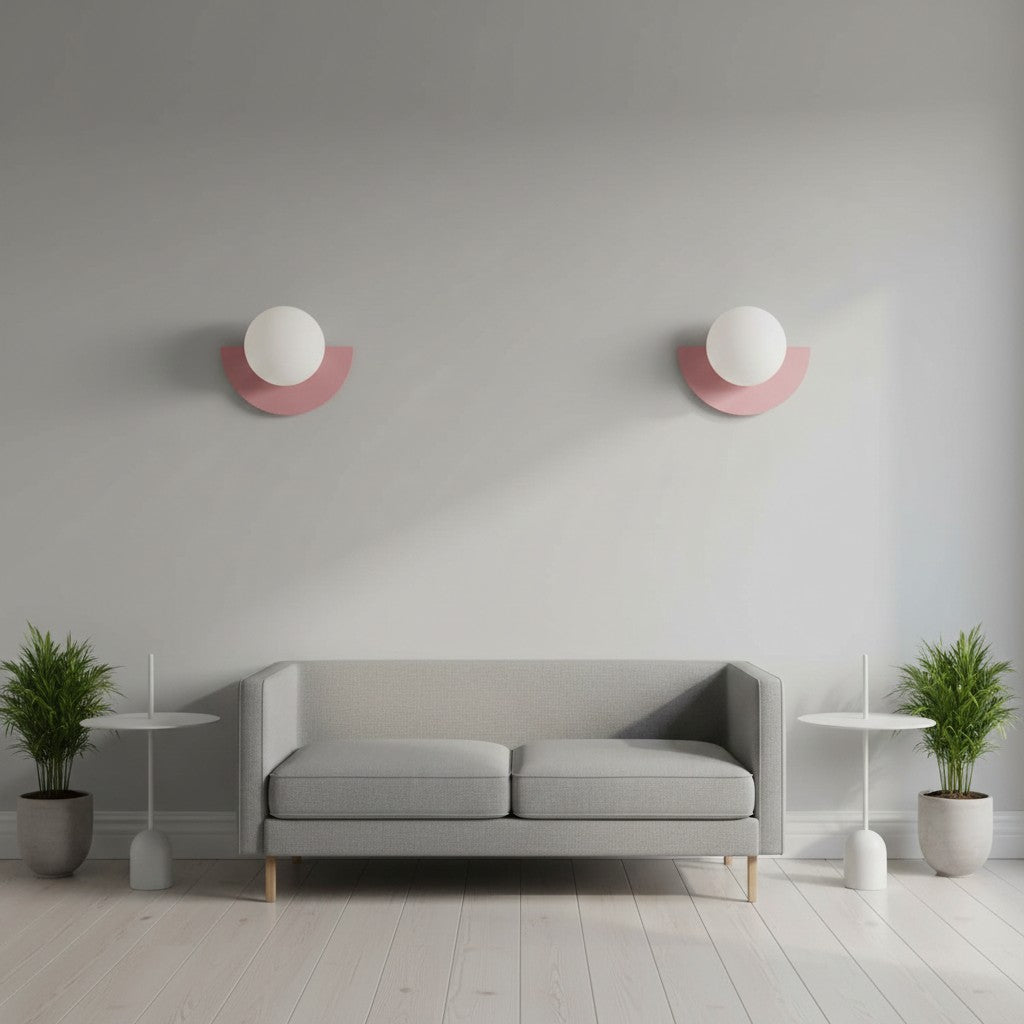 Luminous Macaron Colourful Orb Wall Lamp – Nordic Design Glass Lamp for Home or Office N14