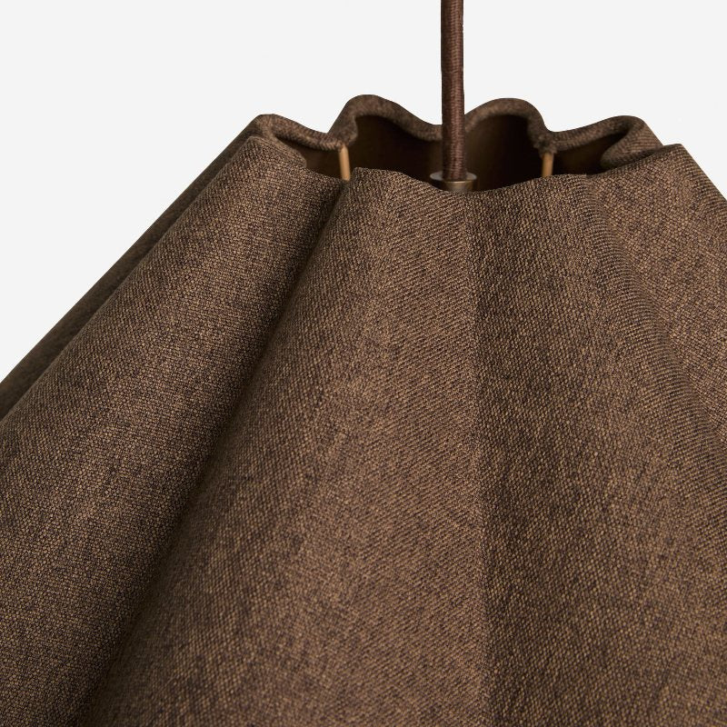 Weavara Sculptural Fabric & Metal Pendant Light — Modern Hanging Lamp for Dining or Living Rooms