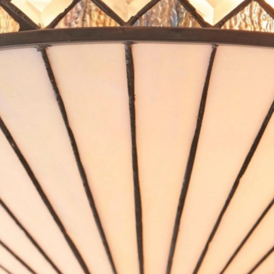 TF Fargo Semi-Flush Ceiling Lamp — A Classic Deco Light with a Decorative Glass Shade for Multi room Use