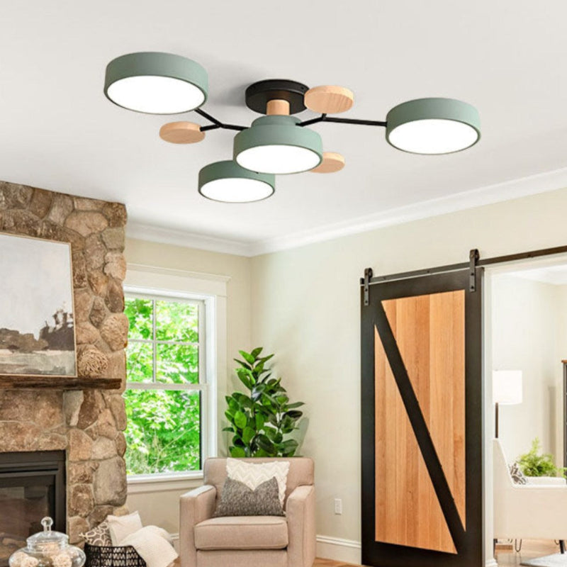 Morandi Disc Branch Multihead Deckenleuchte