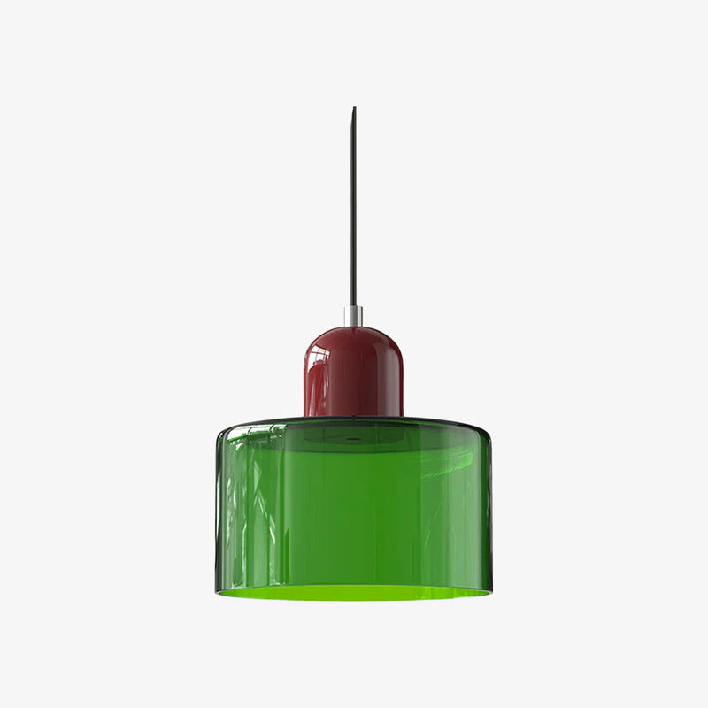 Creative Morandi Cylindrical Glass Pendant – Modern Dining Room