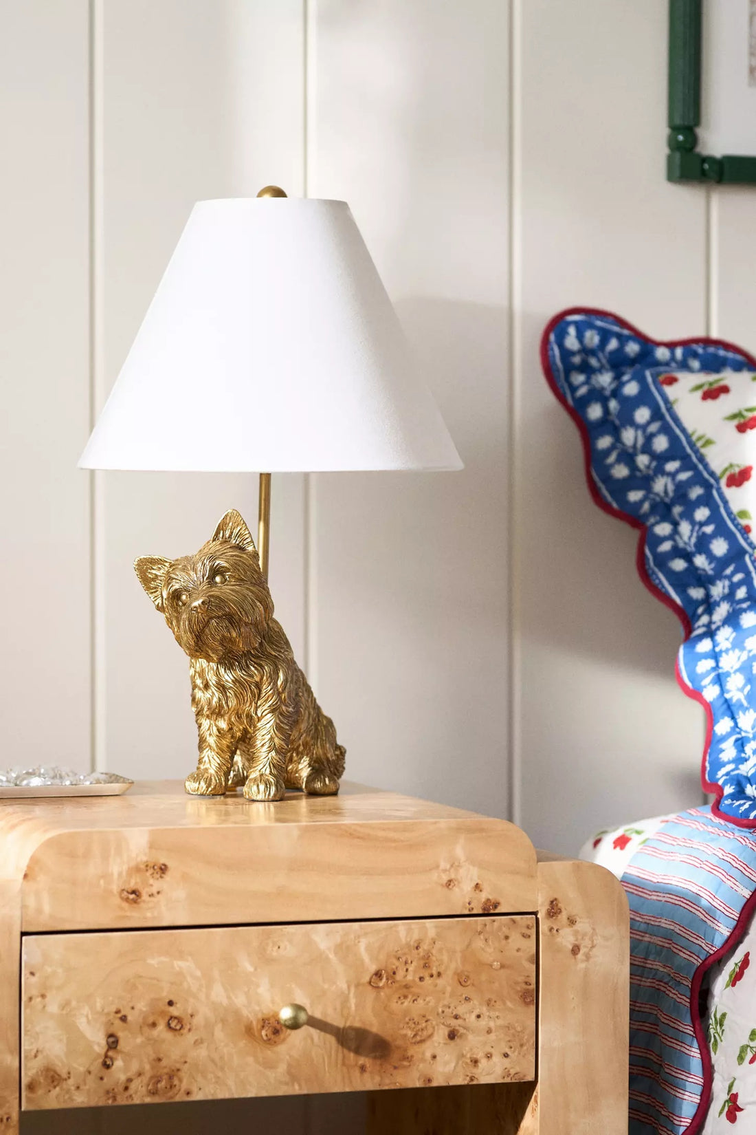 Pawdia Unique Table Lamp - Decorative Fabric Animal Bedside Lamp