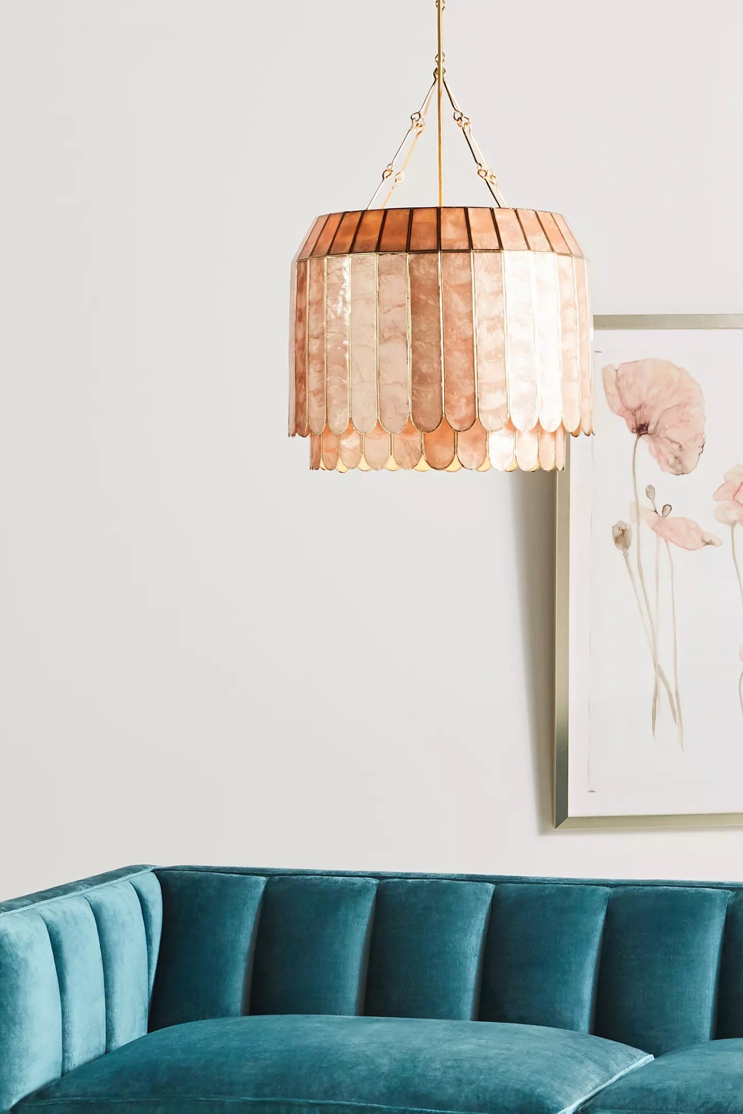 Lumica Capiz Facetten-Pendelleuchte – Elegantes natürliches Muscheldesign