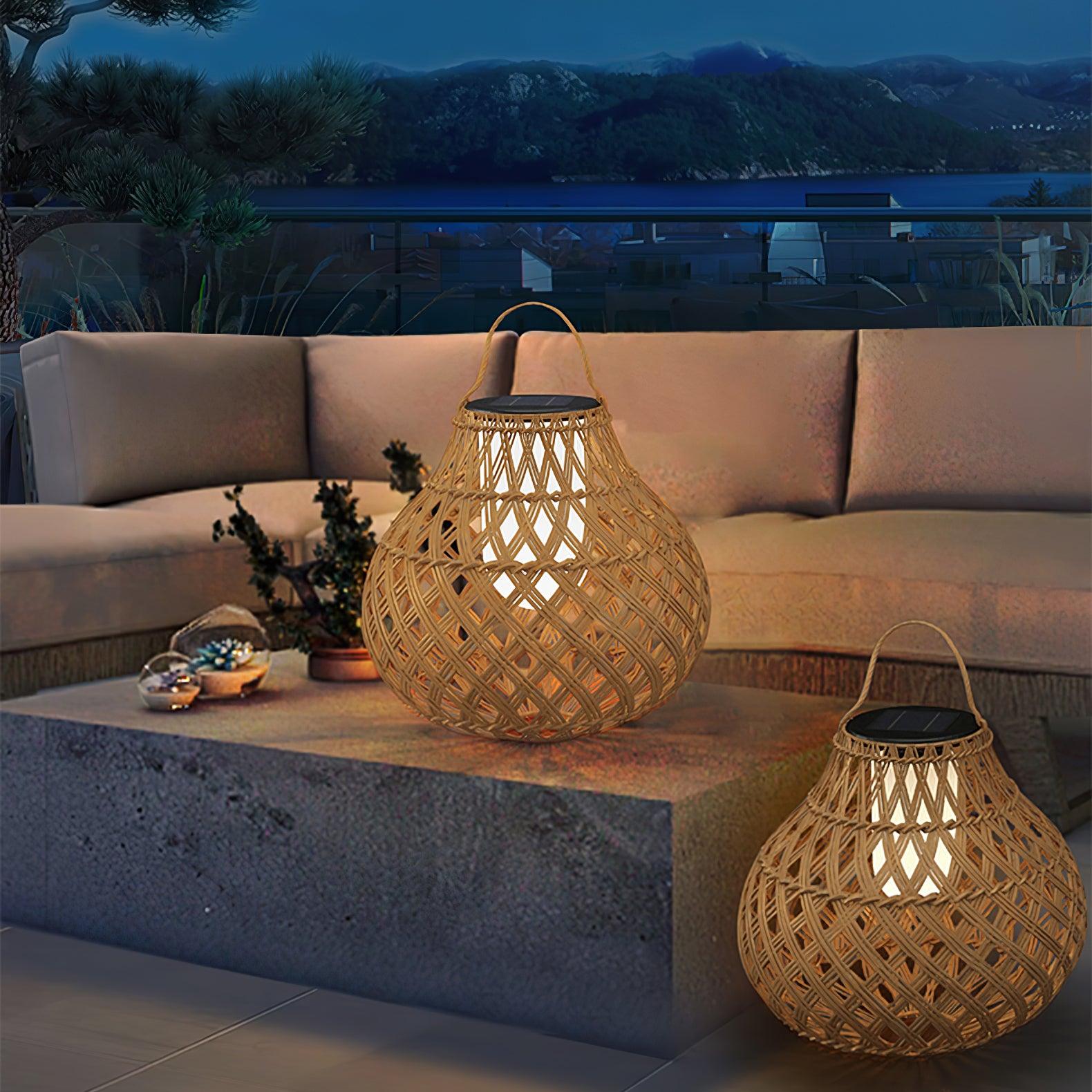 Woven Sphere Lantern Outdoor Lamp - Solar Outdoor Lamp Great