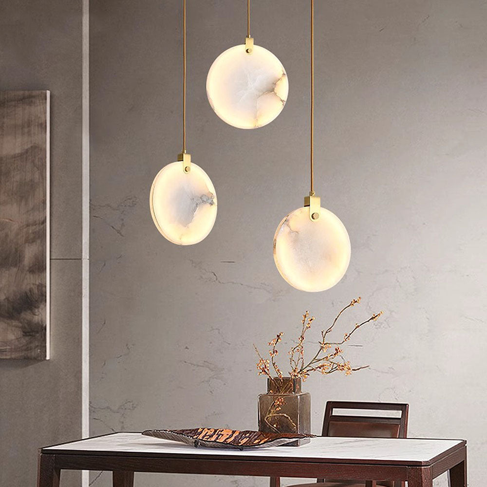 Marble LED Pendant Light - Minimalist White Elegance Lighting Modern