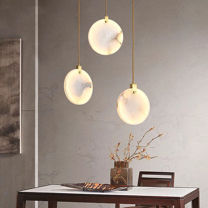 Marble LED Pendant Light - Minimalist White Elegance Lighting Modern