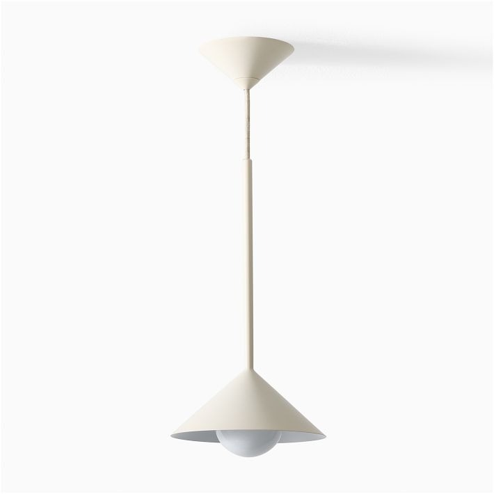 Brivana Cone Pendant Light - Mid-Century Adjustable Metal Kitchen Lamp