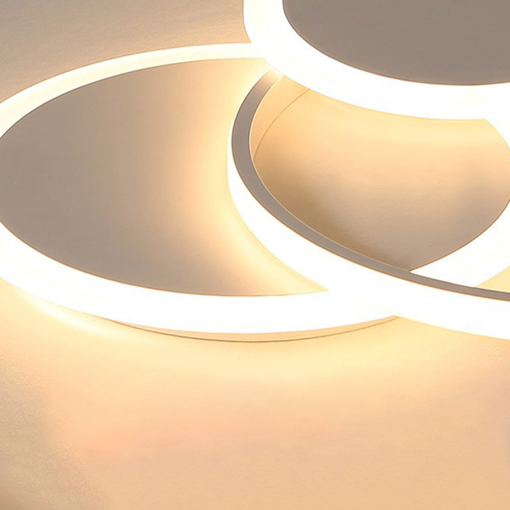 LED Flush Mount Ceiling Lamp - Elegant Acrylic Bedroom Light Fixture