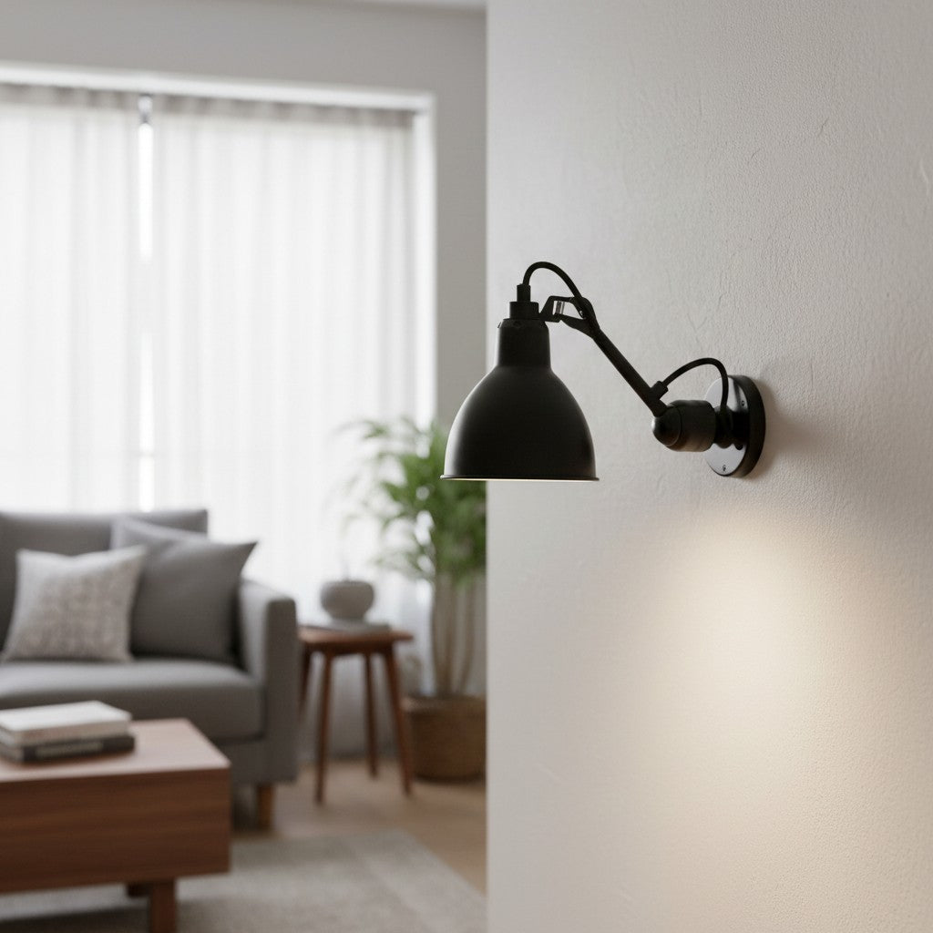 Articula Foldable Swing Arm Wall Light – Functional Wall Lamp with Rotatable Shade for Home N19