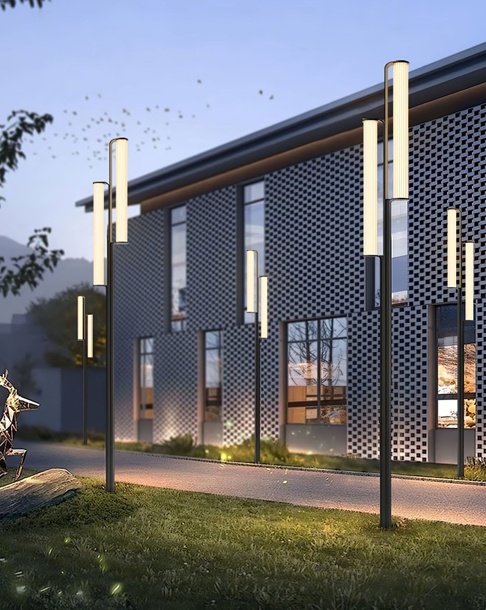 Außenstehlampe – Modernes LED-Bogenlicht für Garten, Terrasse oder Gehweg