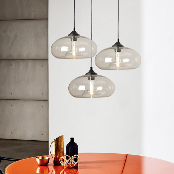 Artistic Glass Pendant Light - Colorful Unique Lamp for Dining Room