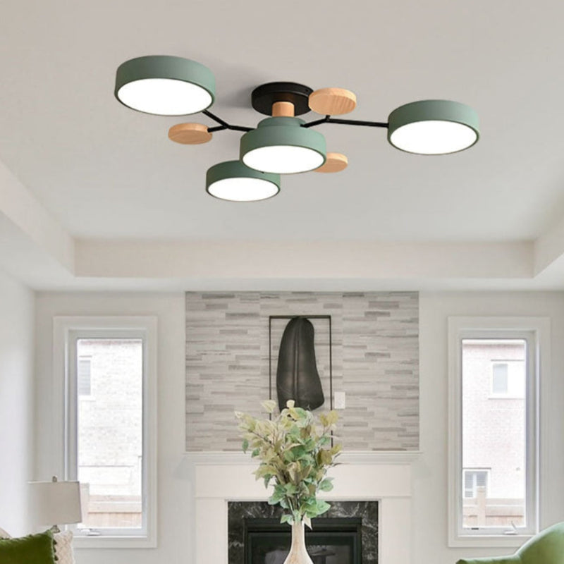 Morandi Disc Branch Multihead Ceiling Light