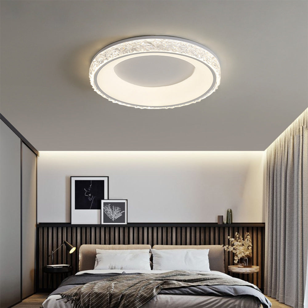 Flush Mount LED Ceiling Light – Round Acrylic Minimalist Fixture