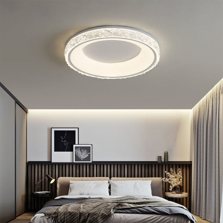 Flush Mount LED Ceiling Light – Round Acrylic Minimalist Fixture