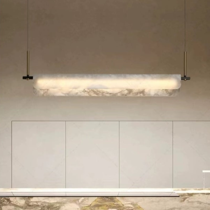 Elegant Alabaster Polished Pendant Light