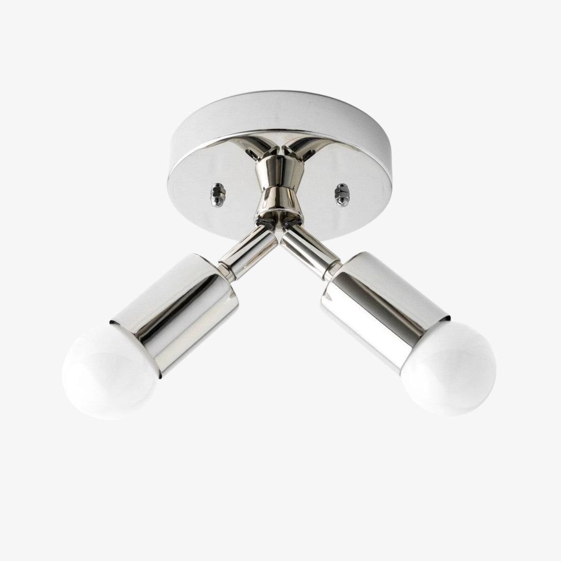 Mobilux Line Modern Brass Flush Mount - Minimalist Gold Ceiling Light for Bedroom