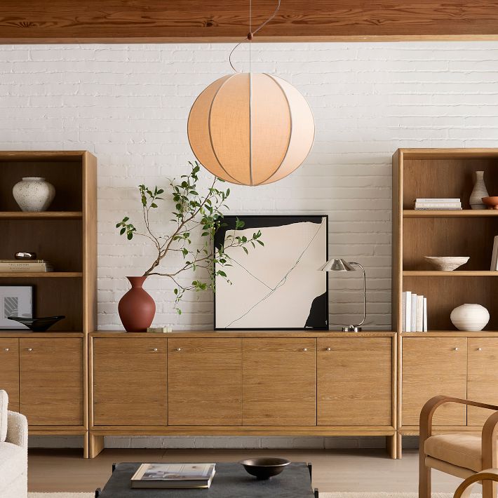 Pendelleuchte Alvian – Leinenschirm mit verstellbarer Höhe für gemütliches Essen