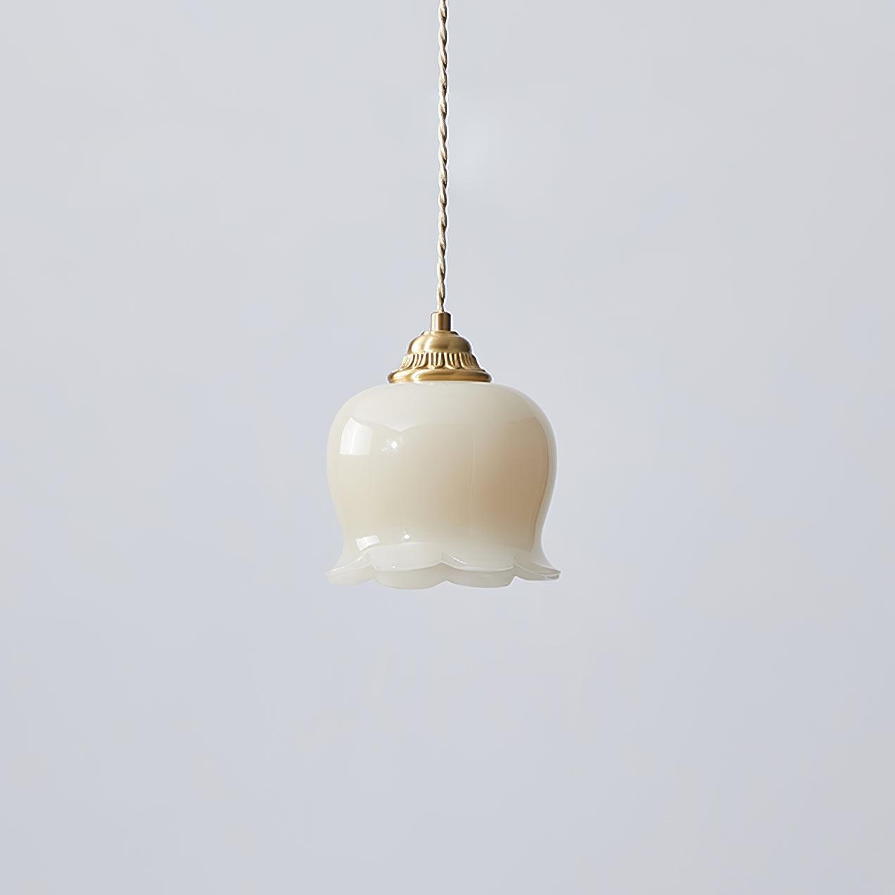 Brass Resin Petal Plug-In Pendant