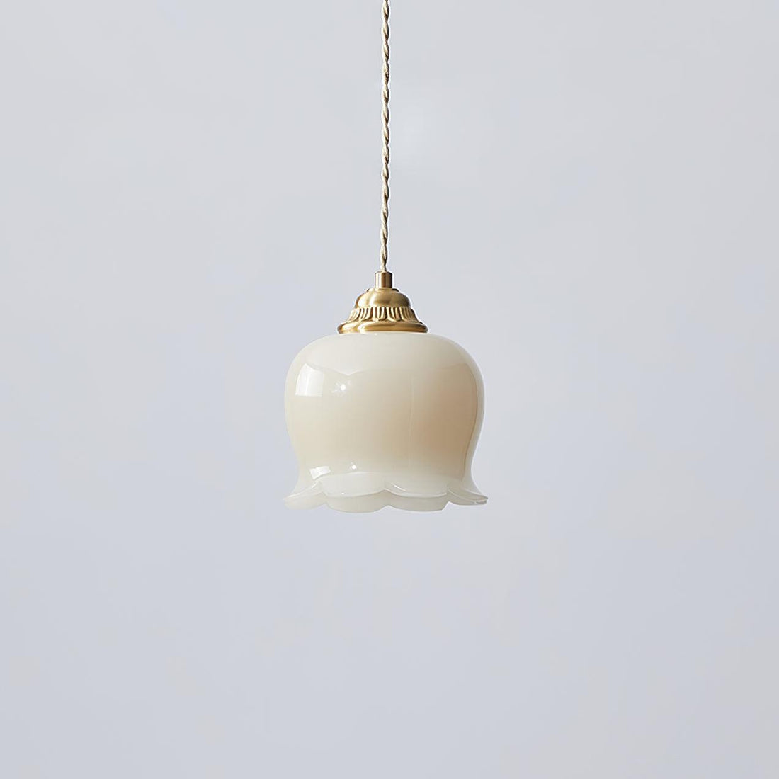 Brass Resin Petal Plug-In Pendant