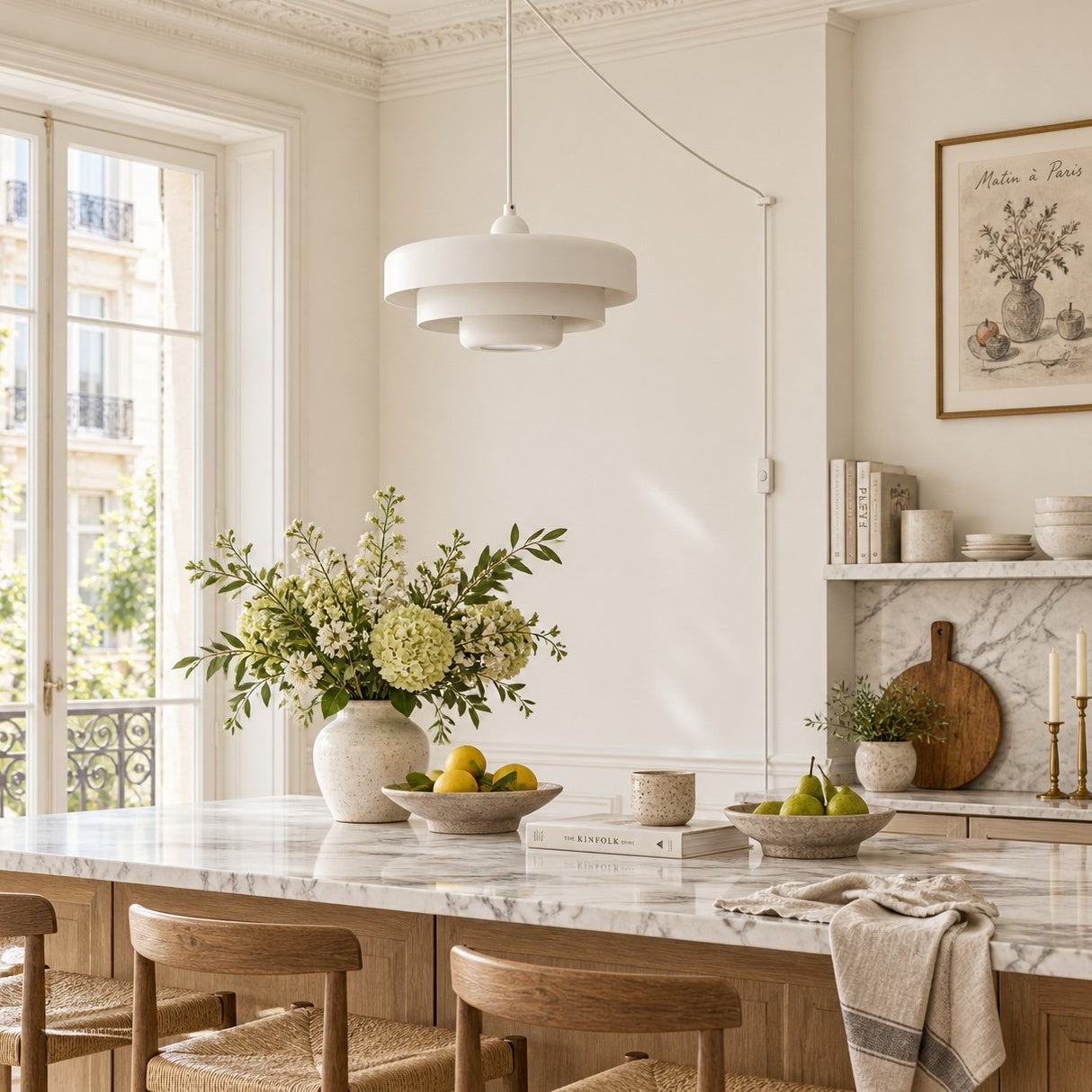 Retro Bauhaus Plug-In Pendant Light