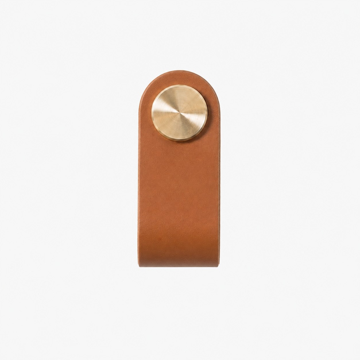 Cowhide leather and brass cabinet pull handle color and size option