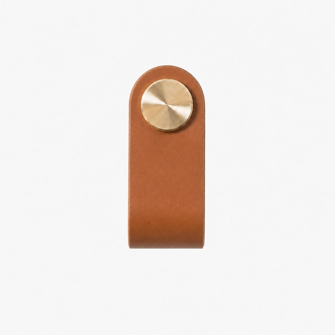 Cowhide leather and brass cabinet pull handle color and size option
