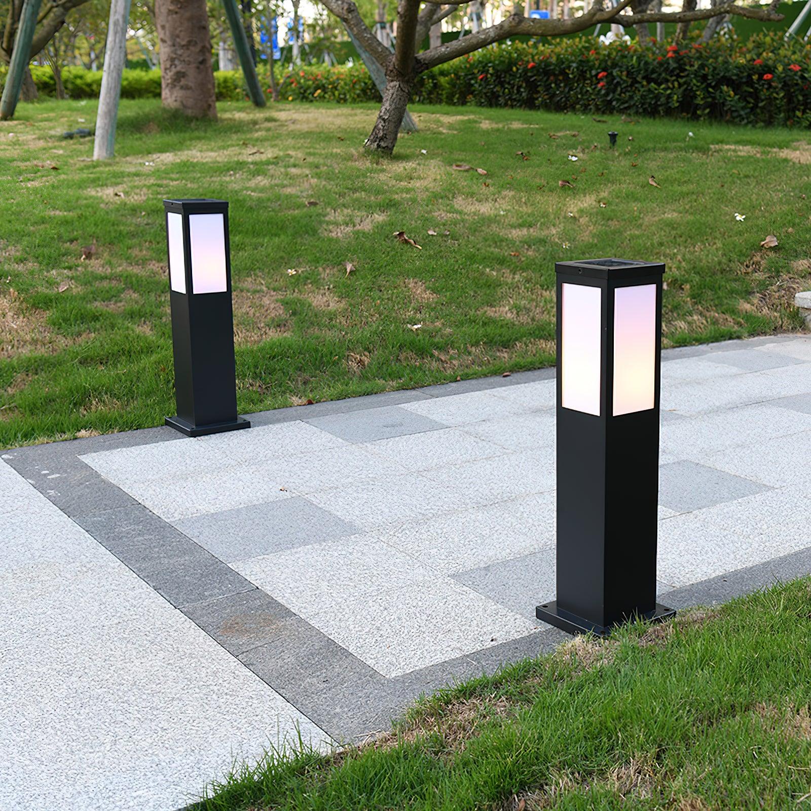 Moderne Pollerleuchte - Solar-Außenlampe aus Aluminiumdruckguss