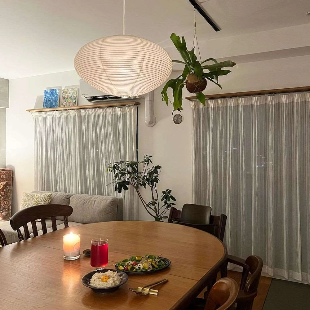 Mulberry Washi Pendant Lamp - Soft Handmade Light for Warm Home Decor