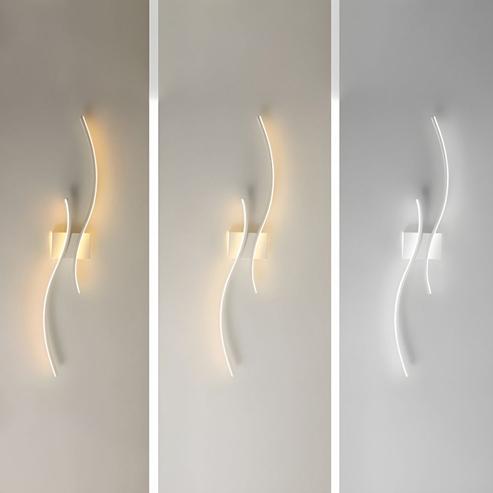 Curve LED Wall Light - Modern Acrylic Dimmable Design for Living Room