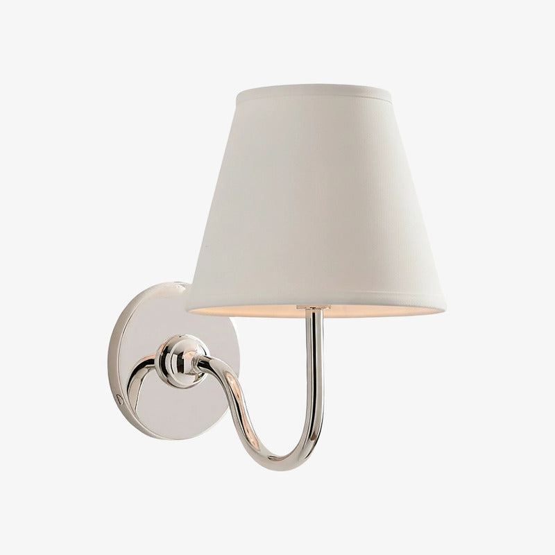 Luvora Pleated Shade Wall Lamp – Modern Brass Linen Lighting