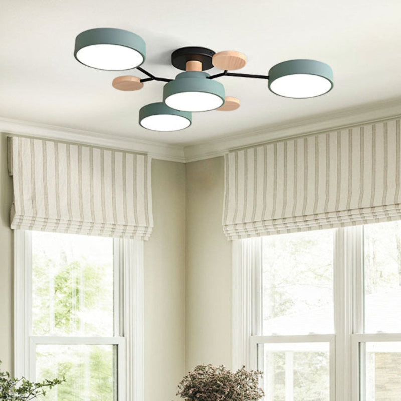 Morandi Disc Branch Multihead Ceiling Light