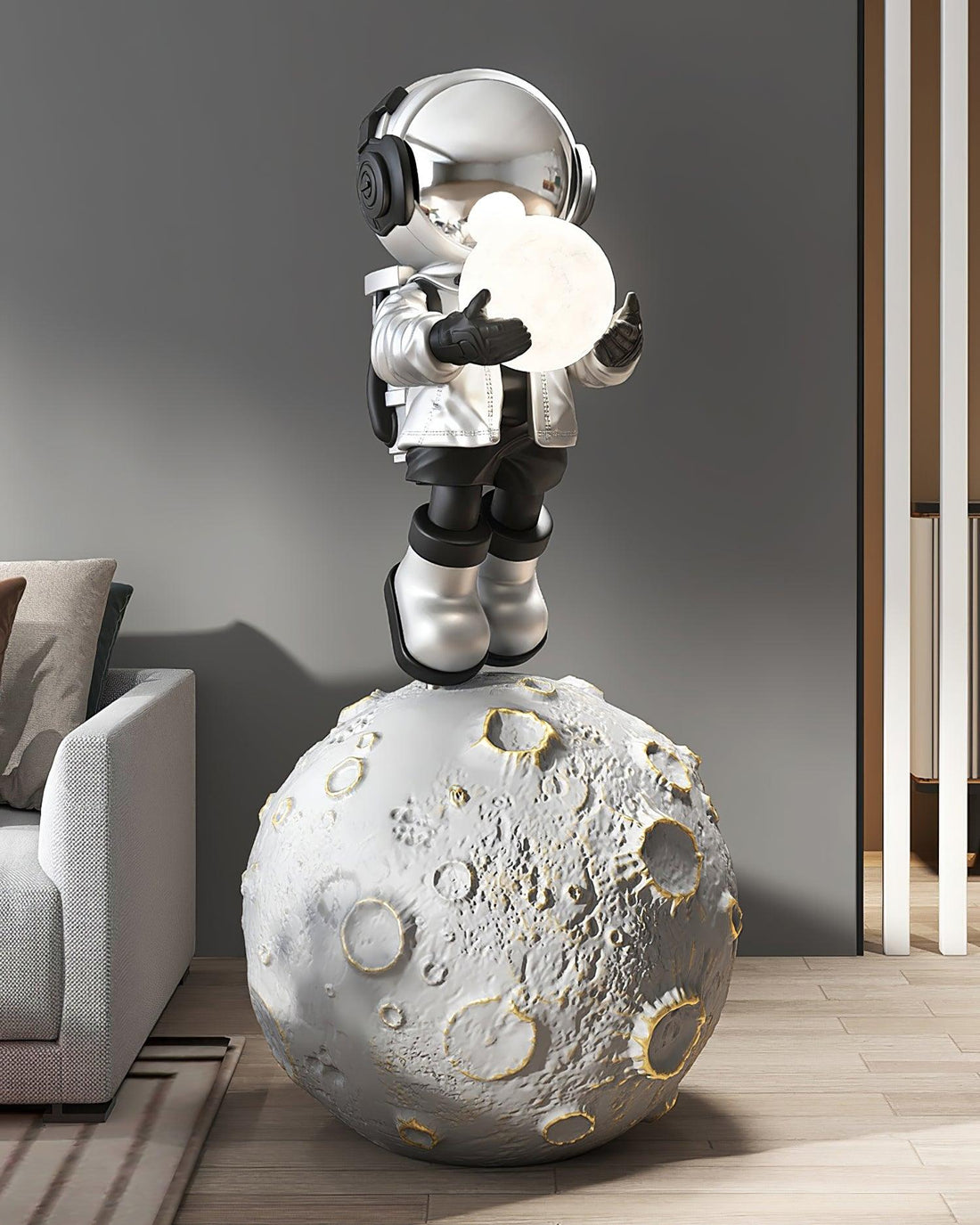 Astronaut Floor Lamp - Built-in Battery LED Light for Living Room Decor