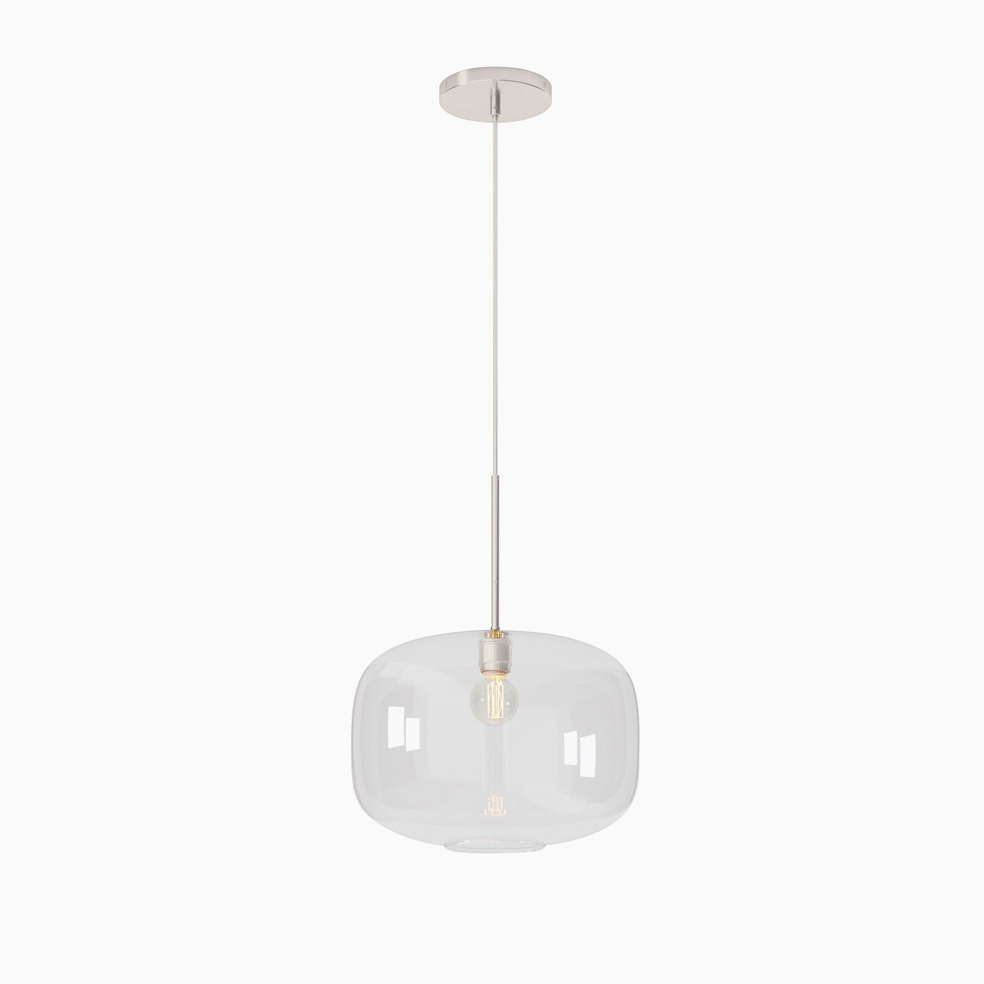 Lumivelle Pebble Pendant Light - Adjustable Glass Shade - Modern Lighting
